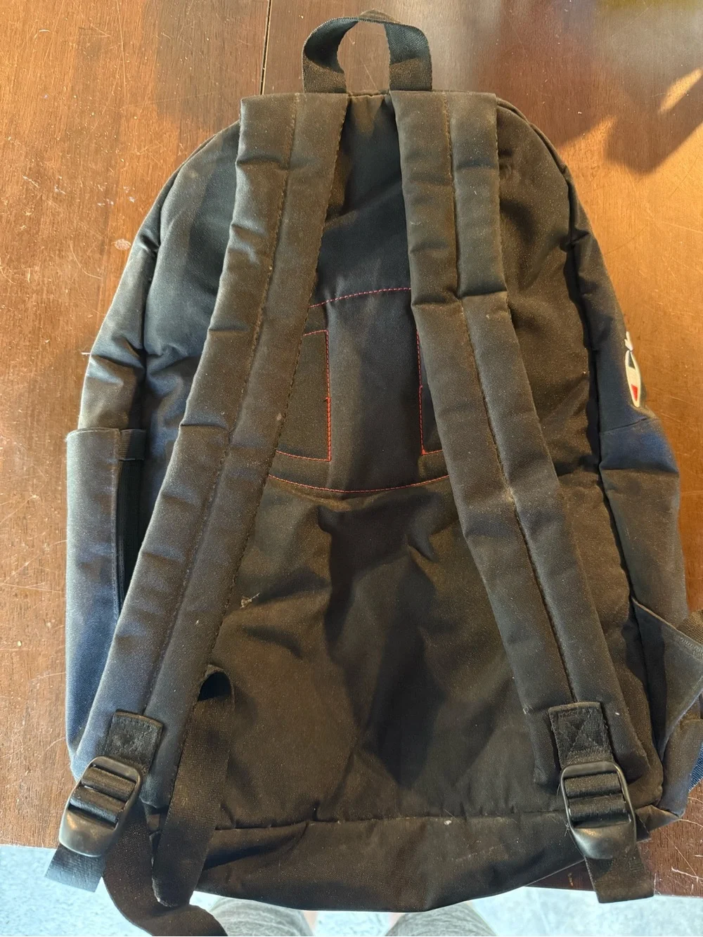 Champion Black Backpack with Red and White Logo - Men's Backpack